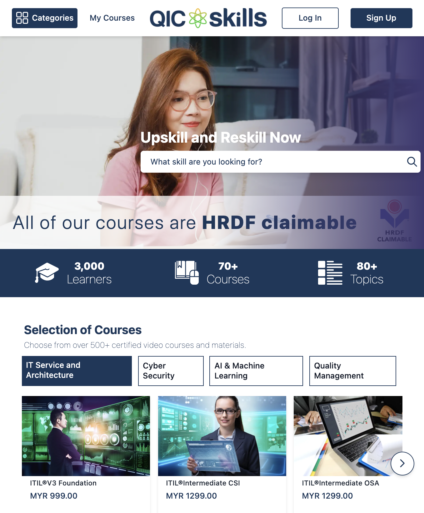 QICSkills Website